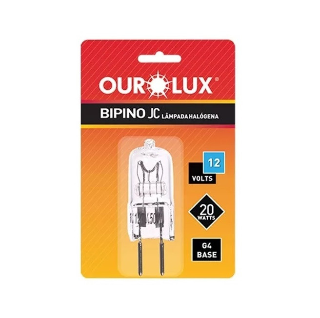 Lâmpada Halógena Jc Bipino 20w 12v - Ourolux