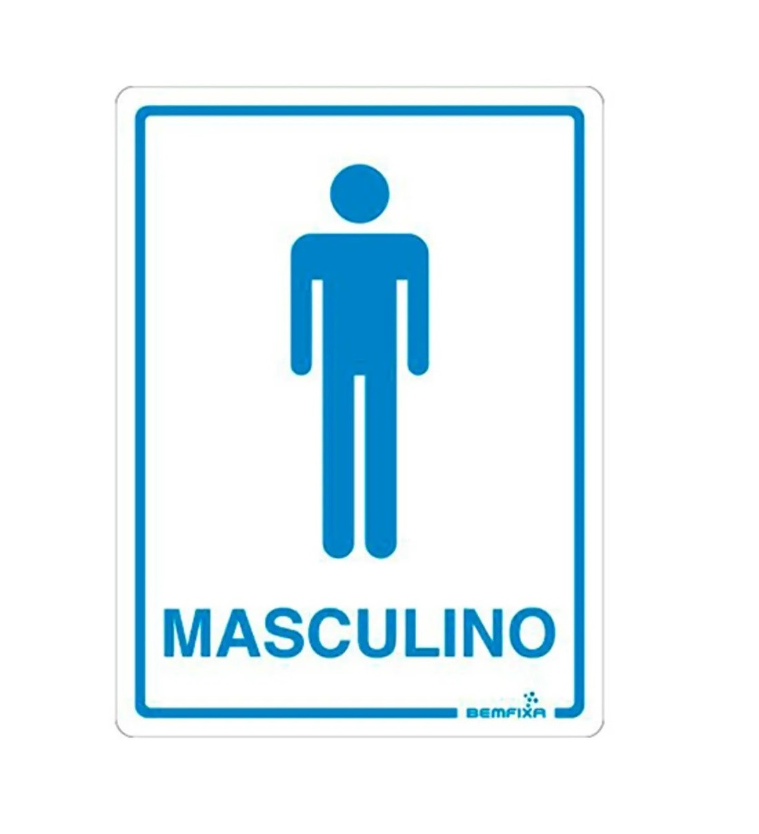 Placa Sinalização 15x20 Masculino - Bemfixa