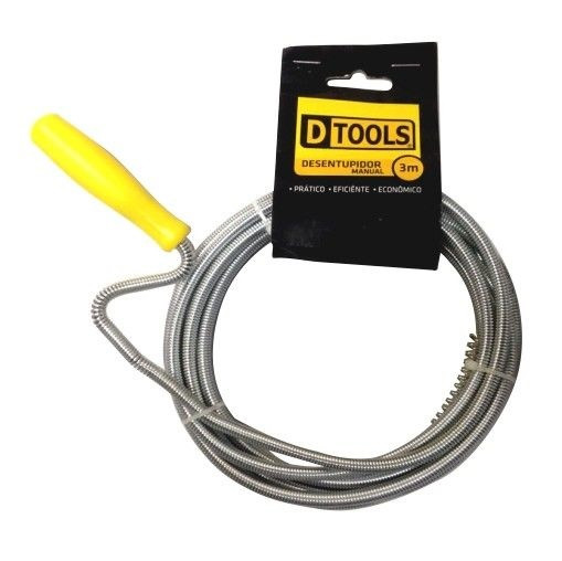 Desentupidor Manual, 3 Metros  - Dtools