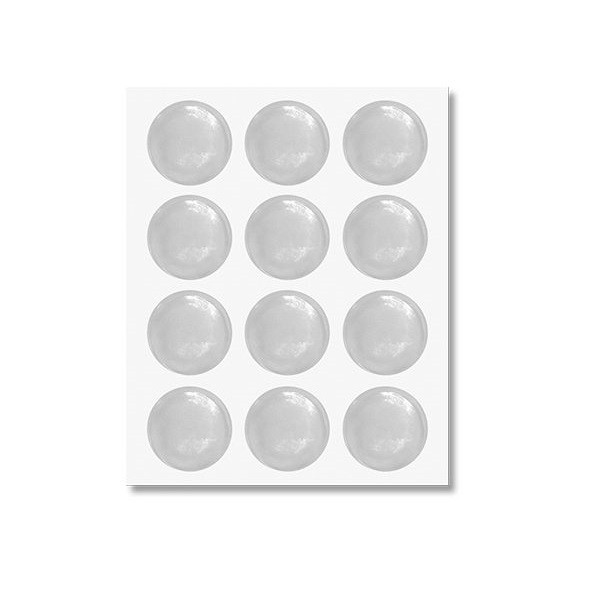 Protetor Adesivo 15mm Eva Transparente Redonda com 12 Peças - Bemfixa