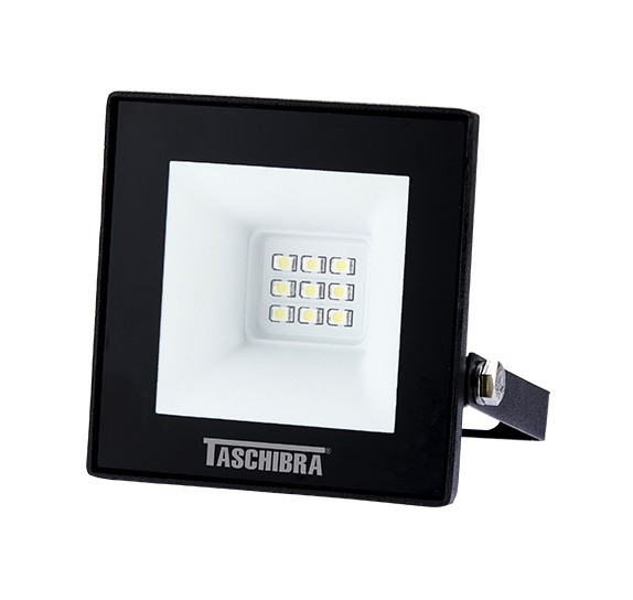 Refletor Tr Led 10w 3000k Caixa Preta - Taschibra