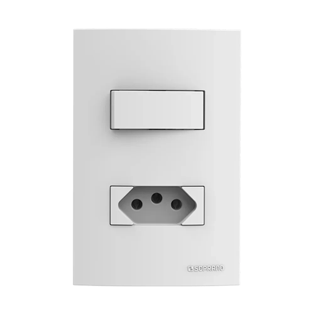 Conjunto Interruptor + Tomada 20a 4x2 Atria - Soprano
