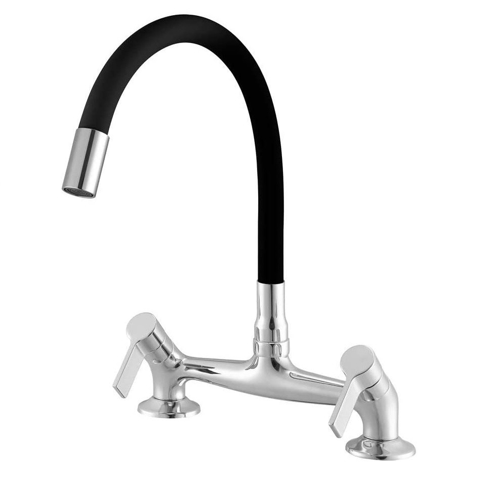 Misturador Mesa para Cozinha Bica Móvel C36 3006 Atria Cromado/preto - Meber