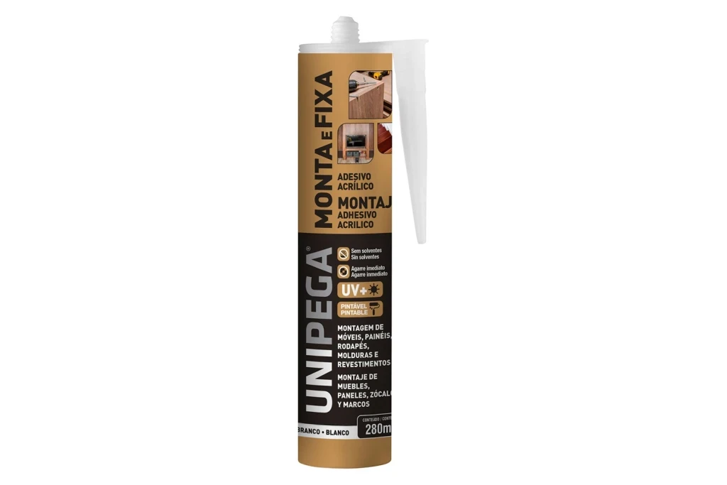 Adesivo Monta e Fixa 280ml Branco - Unipega