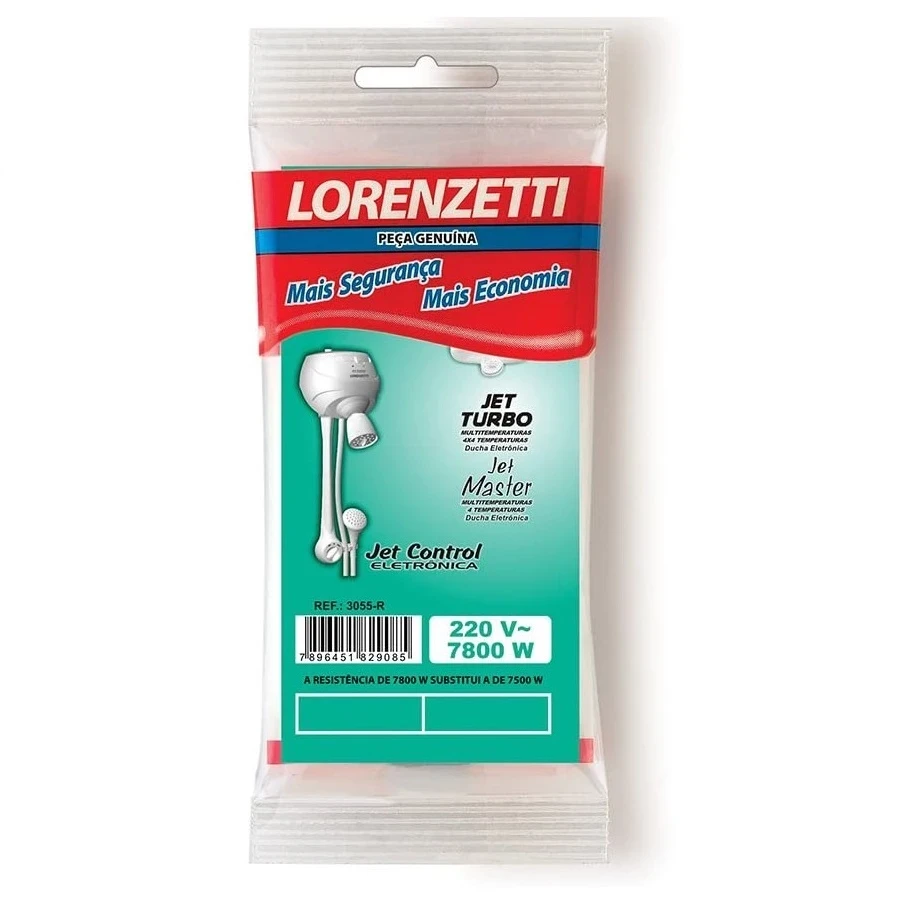 Resistência Jet Turbo / Jet Master 220v 7800w - Lorenzetti (modelo: 3055-r / Ref: 7589044)