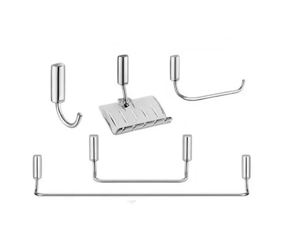 Kit de Acessórios Idea Chrome com 5 Peças - Decol