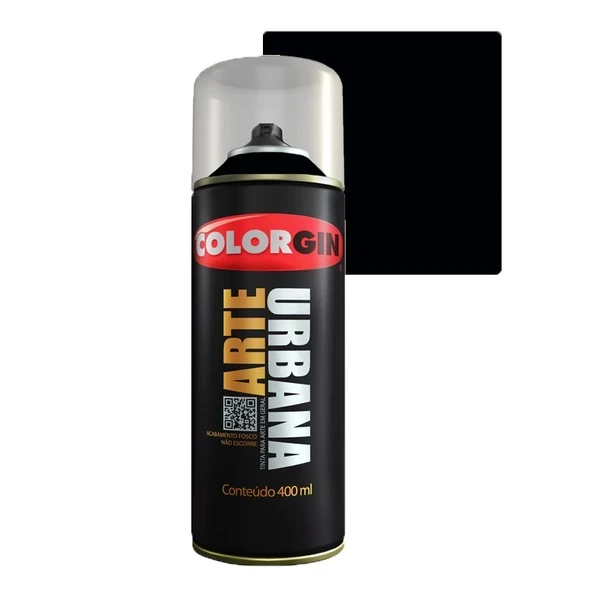Spray 400ml Arte Urbana Preto 945  - Colorgin