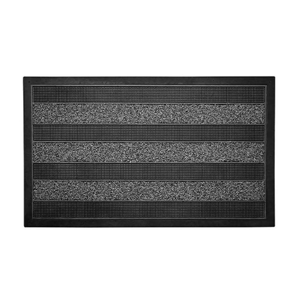 Capacho Emborrachado Cactos Pro Cinza 45x75cm - Kapazi