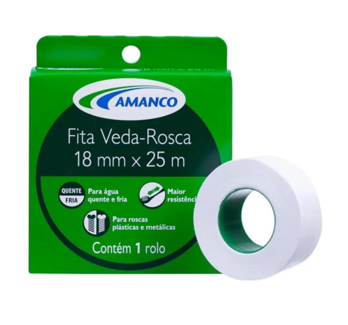 Fita Veda Rosca 18mm X 25m - Amanco
