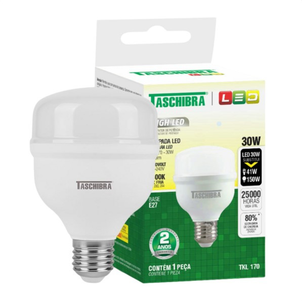 Lampada High Led Tkl170 Autovolt 30w 3000k  Taschibra