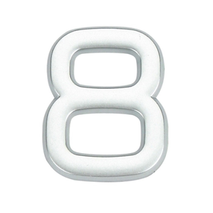 Número 8 em Abs Cromado 39mm - Bemfixa