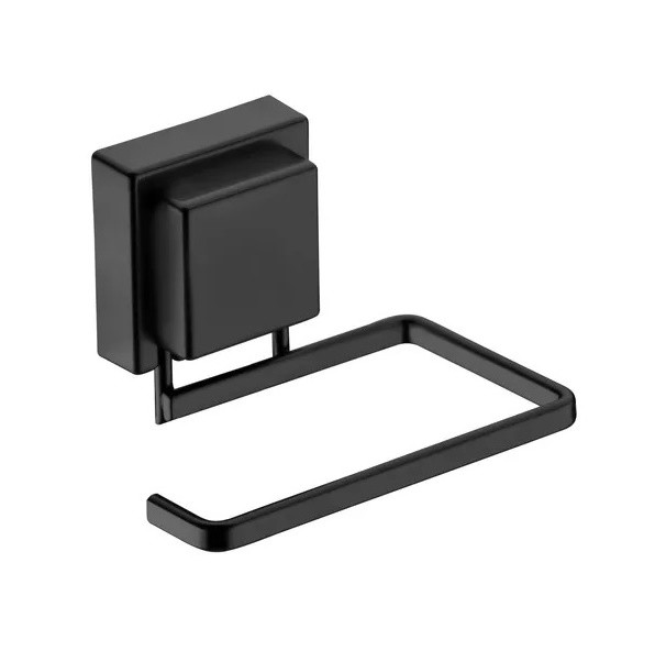 Suporte para Papel Higiénico com Ventosa Preto Fosco - Future