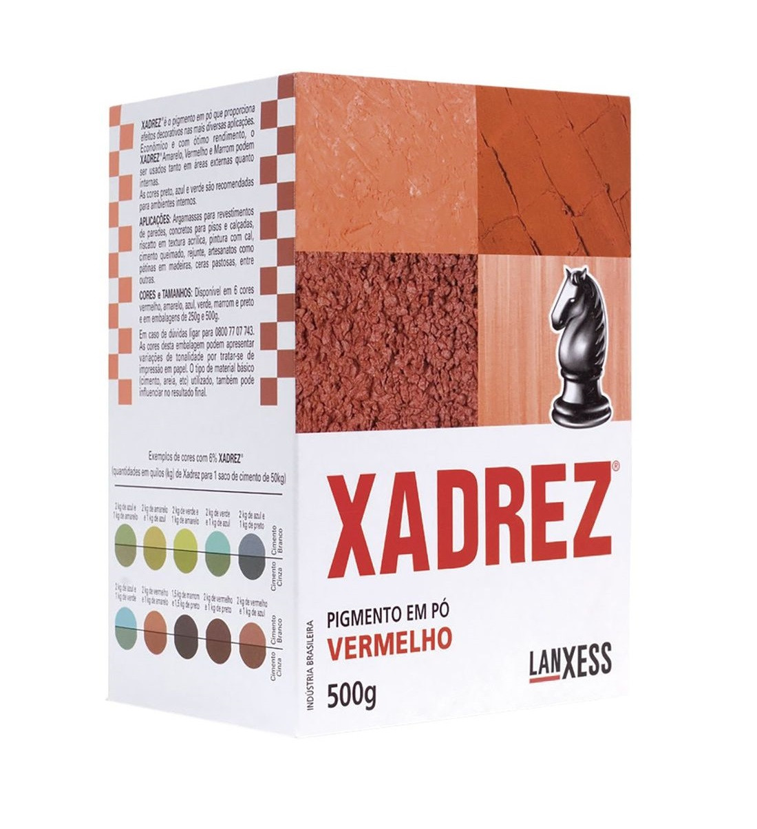 Pigmento em Pó Xadrez 500g Vermelho