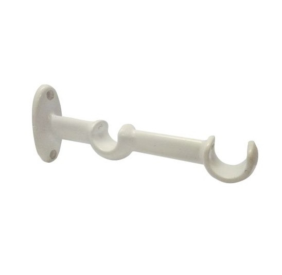 Suporte para Cortina Duplo Branco Prátiko com 2 Peças - Bella Arte