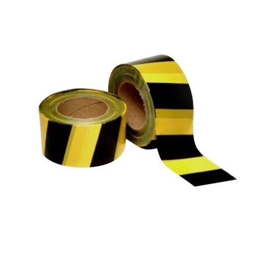 Fita Zebrada Preta/amarela 200 Metros - Plastcor