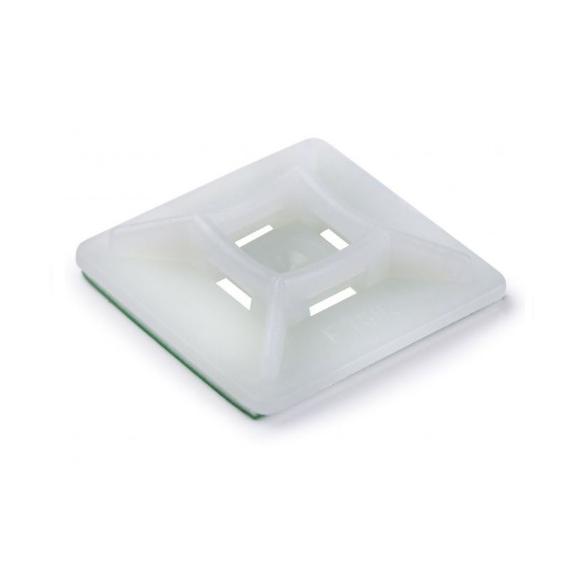Fixador Autoadesivo 28x28x6mm com Fita Dupla Face Natural com 10 Peças - Frontec