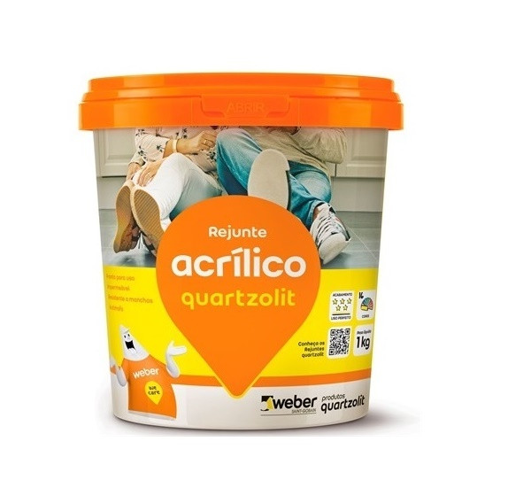 Rejunte Acrílico Marrom Café 1kg - Quartzolit
