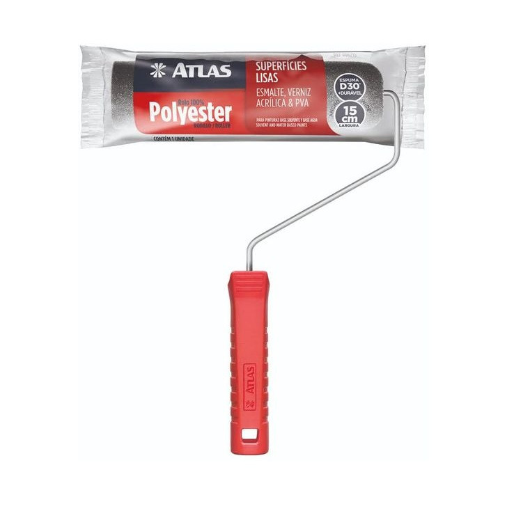 Rolo Espuma Cinza 15cm para Pintura