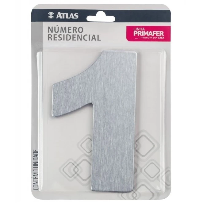 Número Residencial 1 Escovado - Atlas