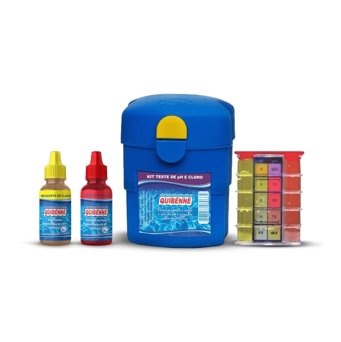 Estojo para Teste Ph e Cloro - Quibenne