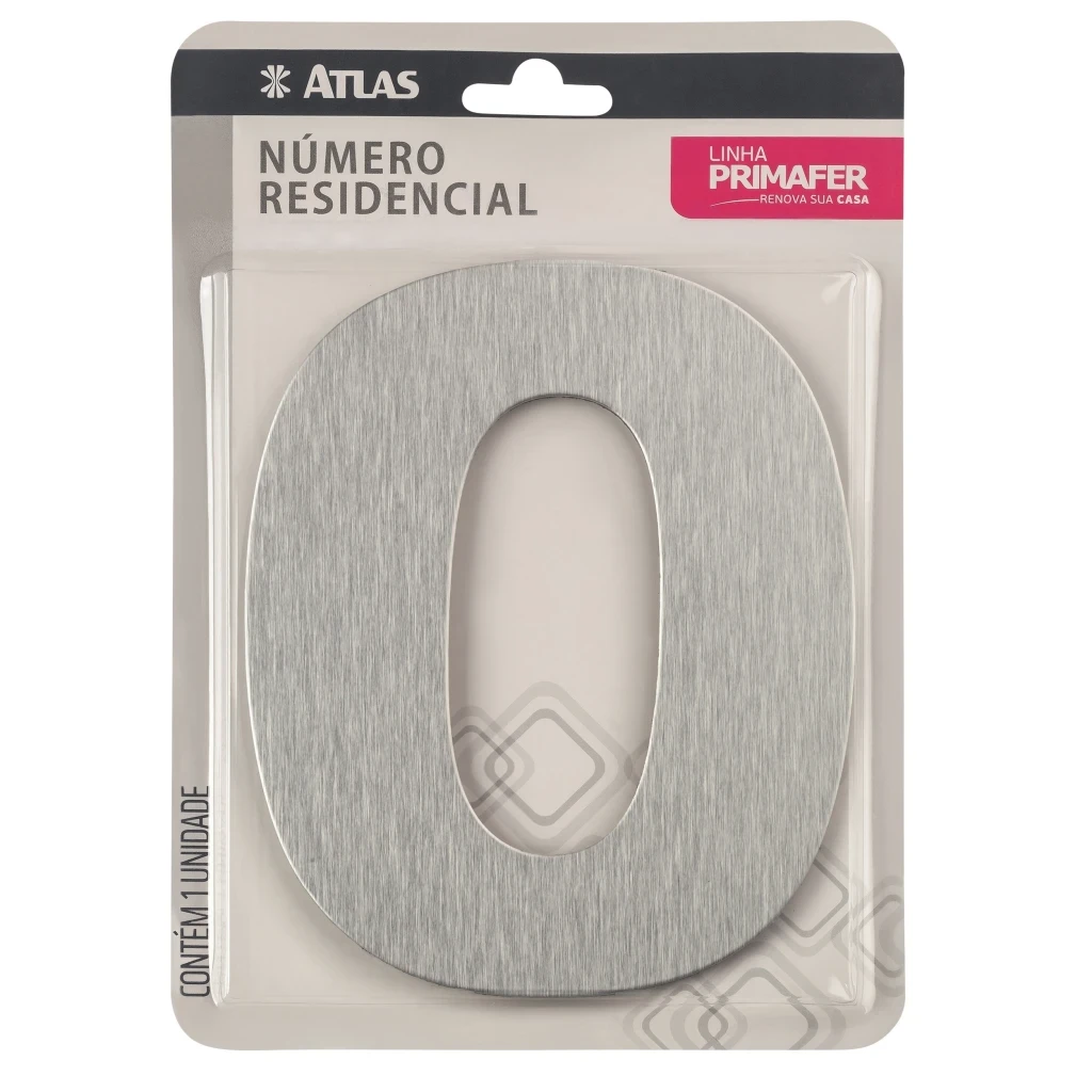 Número Residencial 0 Escovado - Atlas
