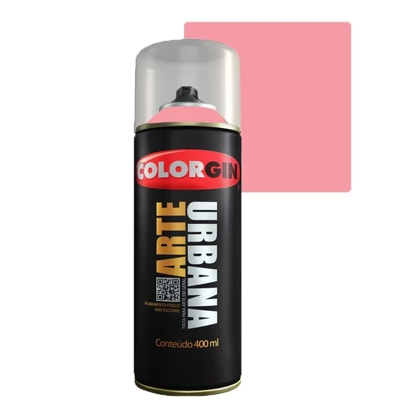 Spray 400ml Arte Urbana Rosa Chiclete 955  - Colorgin