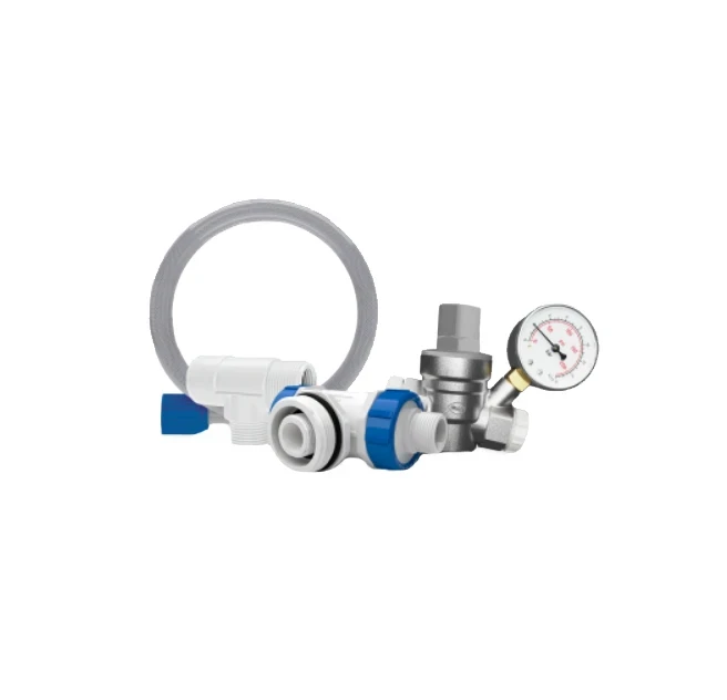 Kit Valvula Pressurizador/duchao P/caixa de Agua C/ Manometro Blukit