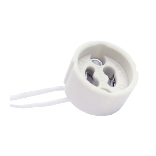 Suporte P/lampada Dicroica Porcelana Univer Gz10/gu10 C/fio Taschibra