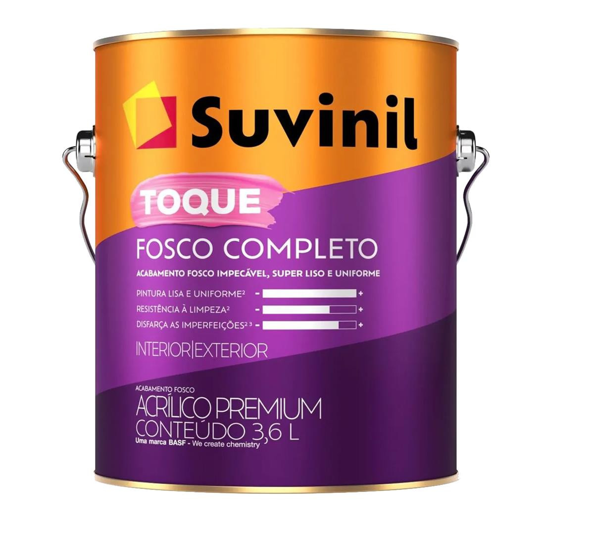 Suvinil Acrilico Premium Toque Fosco Completo 3.6l Branco Neve