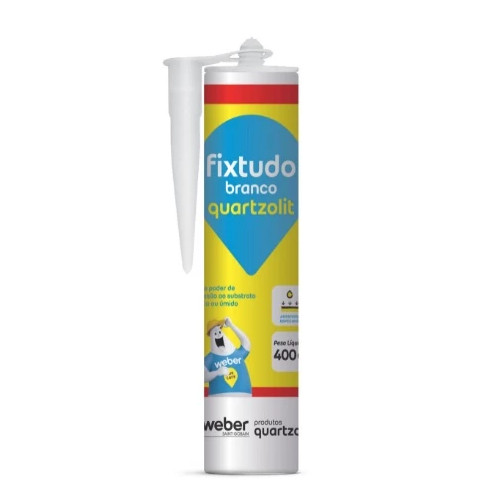 Adesivo Selante Fixa Tudo 400 G Quartzolit Branco