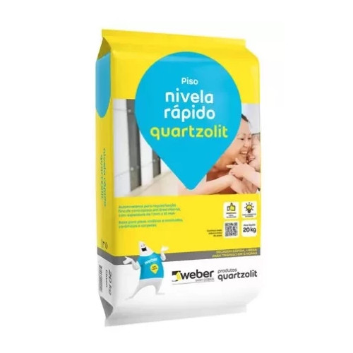 Argamassa Nivela Rapido 20kg Quartzolit Cinza