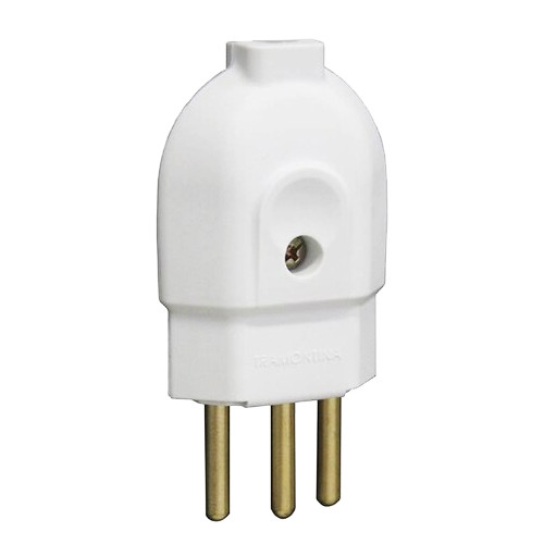 Pino 2p+t Macho 20a 250v Normatizado Reto Tramontina 57402/107 Branco