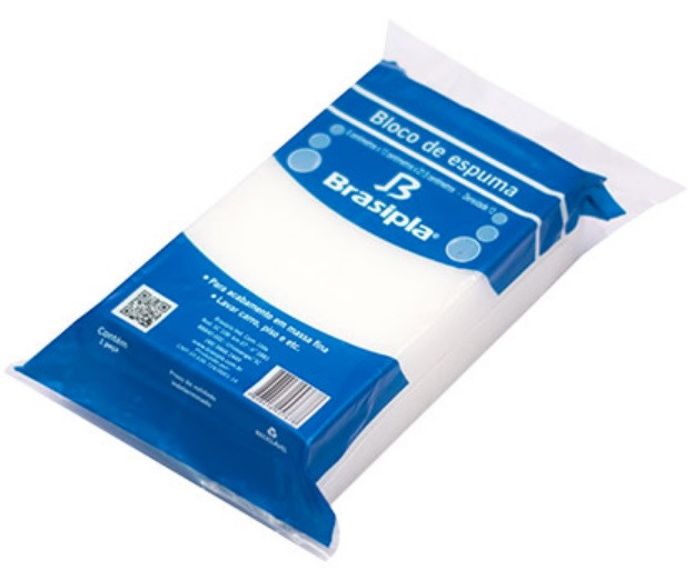 Bloco Espuma Multiuso Brasipla Densid 13 21.5x13x06cm