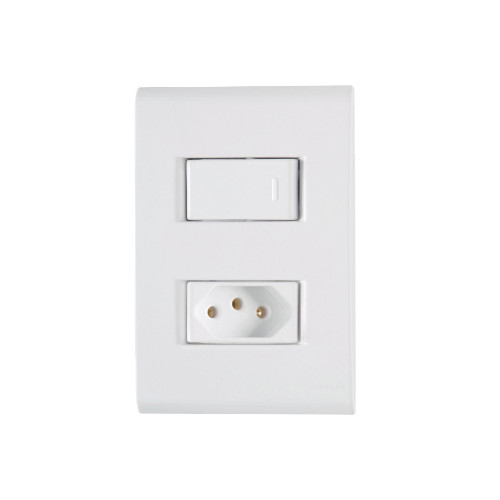 Interruptor Liz 1 Tc Simples C/tom 2p+t Norm Tramontina 57170/064 Bco