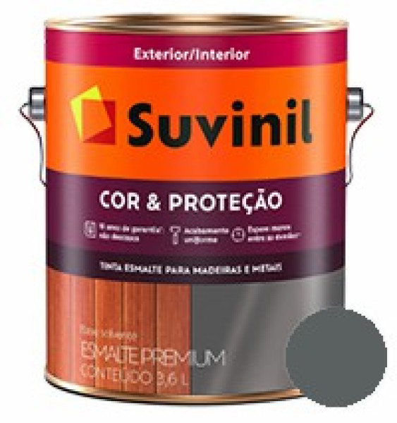Suvinil Esm Sint Alto Brilho 3.6l Cinza Escuro