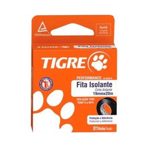 Tigre Fita Isolante Anti-chama 19mmx20m