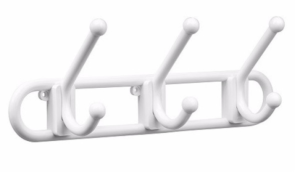Cabide Parede 3 Ganchos Primafer  Ref 501-2  Branco