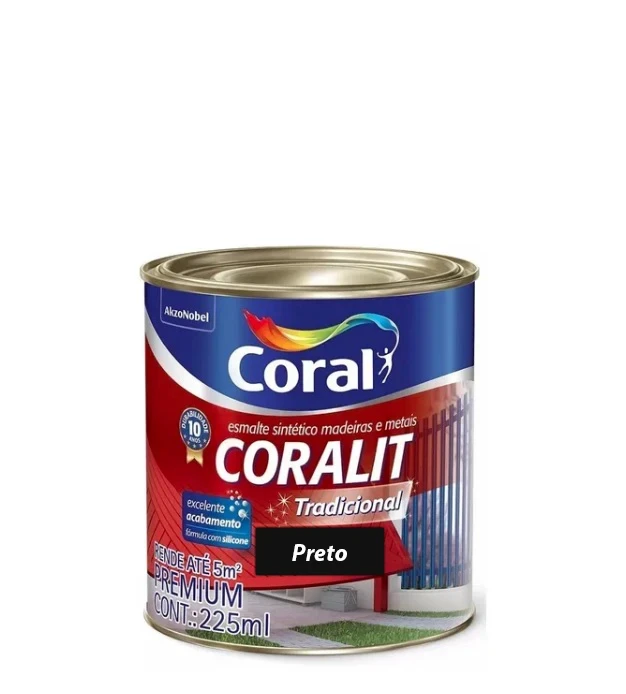 Coral Esm Sint Fosco 225ml Preto