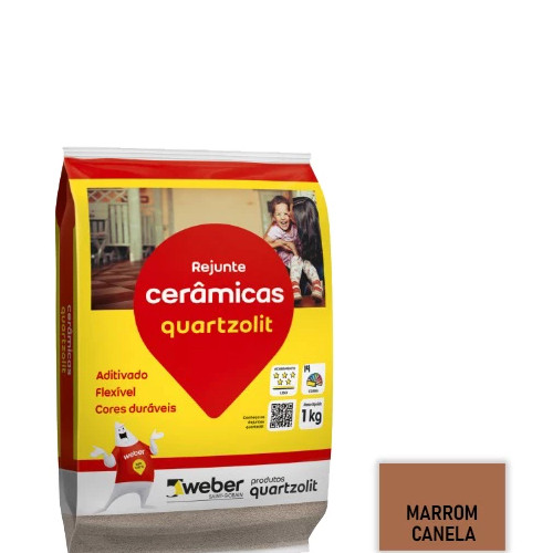Rejunte Flexivel 1kg Quartzolit Marron Canela