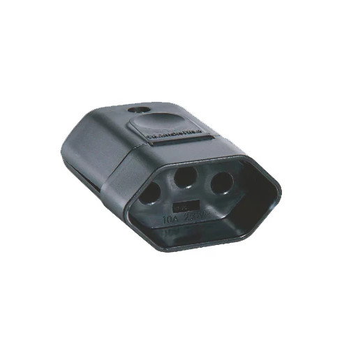 Pino 3p Femea 10a 250v Normatizado Reto Tramontina 57403/053 Preto