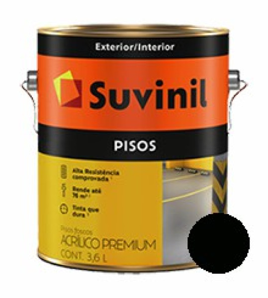 Suvinil Acrilico Piso Fosco 3.6l Preto