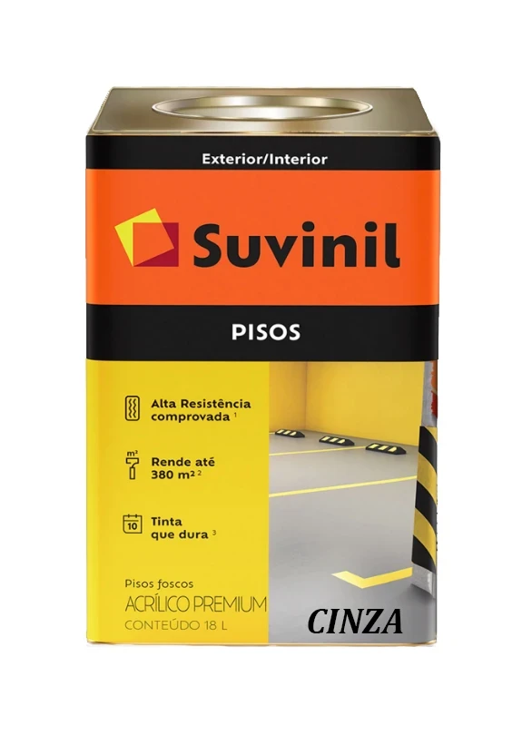 Suvinil Acrilico Piso Fosco 18l Cinza