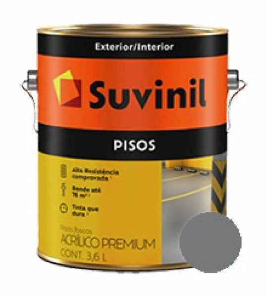 Suvinil Acrilico Piso Fosco 3.6l Cinza