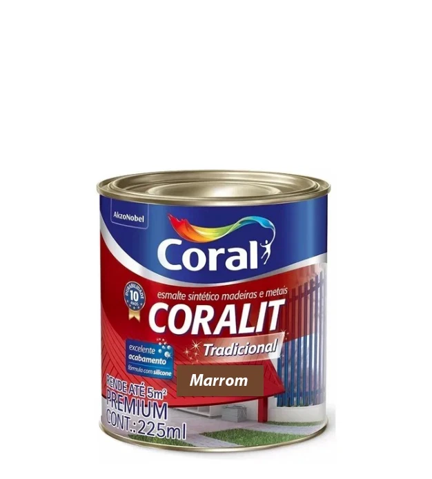 Coral Esm Sint Alto Brilho 225ml Marrom
