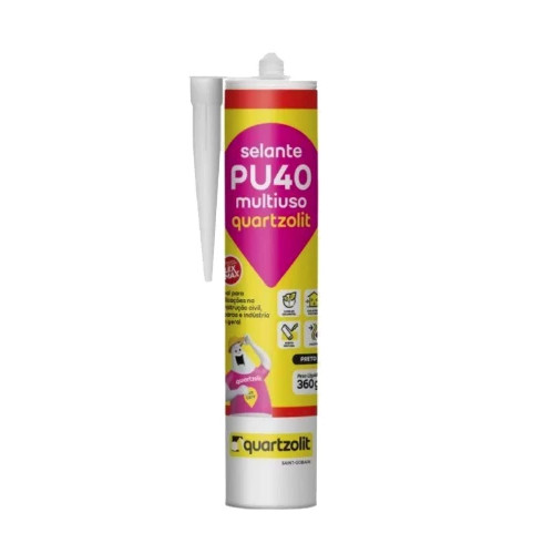 Selante Elastomerico Pu 40 360g Quartzolit Preto