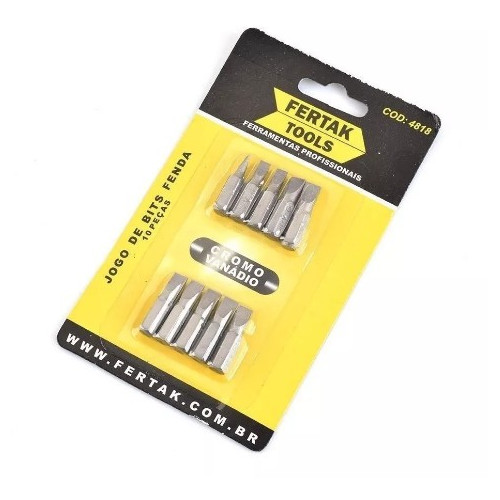 Jogo de Bits Fenda 3mm a 6mm 10pcs Fertak