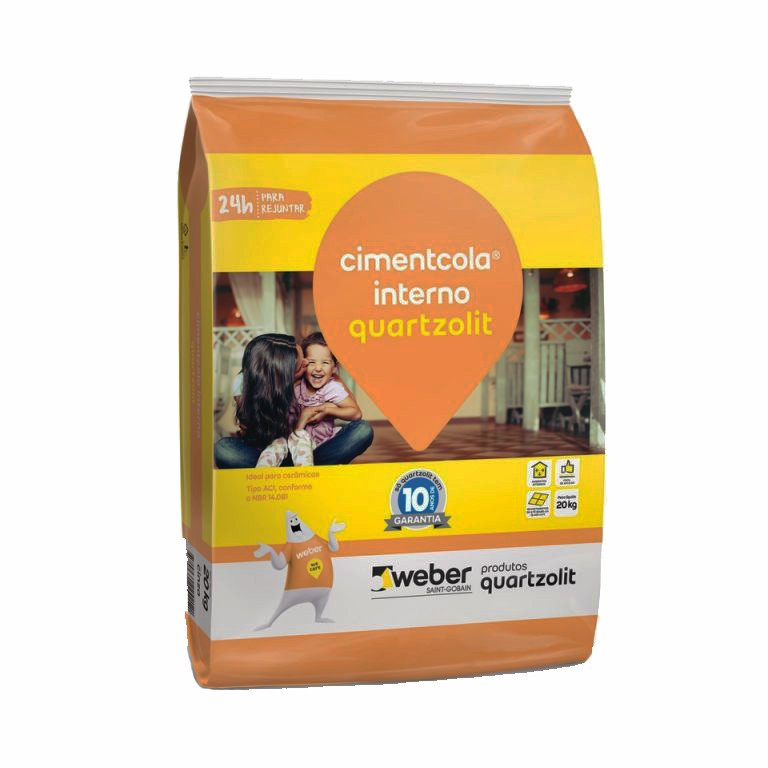 Cimento Cola Interno Aci 20kg Quartzolit Cinza