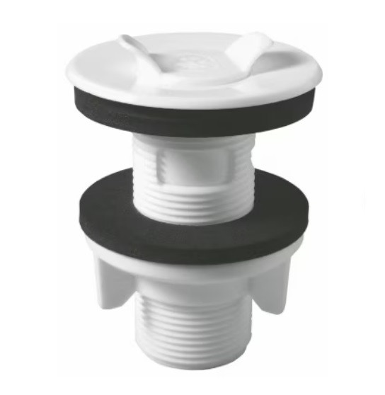 Valvula P/lavatorio Plastica C/ladao e S/ladrao 7/8 Plena Branco
