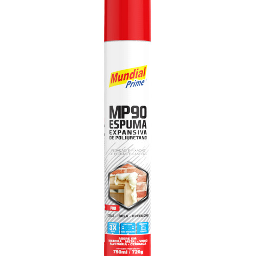 Espuma Poliuretano 750ml/720g Mundial Prime