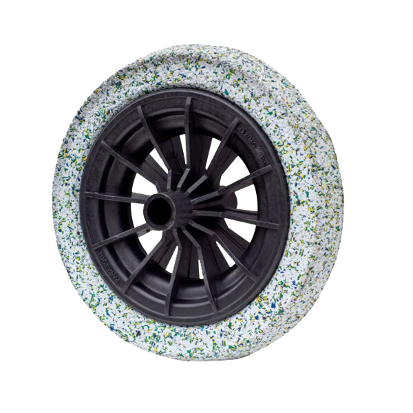 Roda P/carrinho de Mao Pneu Macico Borra Exp Aro Plastico  Paraboni 28